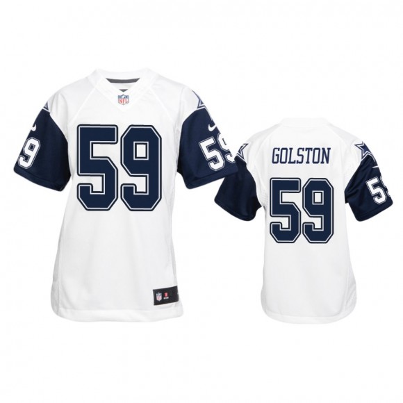 Dallas Cowboys Chauncey Golston White Color Rush Game Jersey