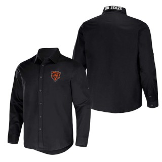 Men's Chicago Bears NFL x Darius Rucker Collection by Fanatics Black Convertible Twill Long Sleeve Button-Up Shirt