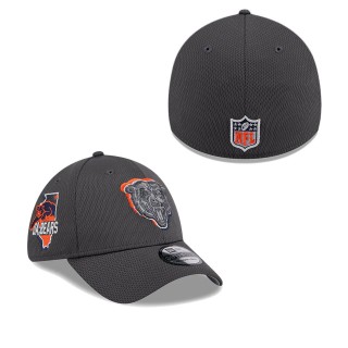 Chicago Bears Graphite 2024 NFL Draft 39THIRTY Flex Hat