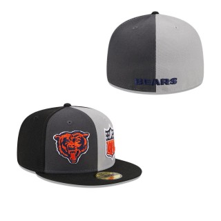 Chicago Bears Gray Black 2023 Sideline 59FIFTY Fitted Hat