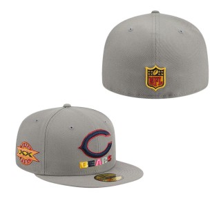 Chicago Bears Gray Color Pack 59FIFTY Fitted Hat