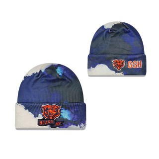 Men's Chicago Bears Navy 2022 Sideline Ink Dye Cuffed Knit Hat