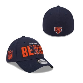 Men's Chicago Bears Navy 2023 NFL Draft 39THIRTY Flex Hat