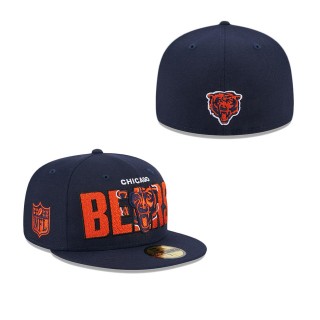 Men's Chicago Bears Navy 2023 NFL Draft 59FIFTY Fitted Hat