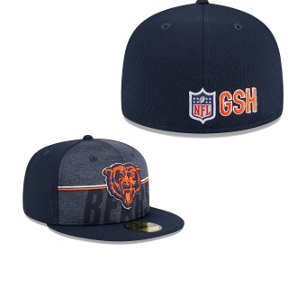 Men's Chicago Bears Navy 2023 NFL Training Camp Alternate Logo 59FIFTY Fitted Hat