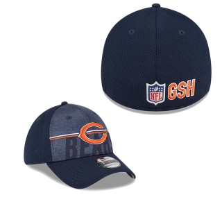 Men's Chicago Bears Navy 2023 NFL Training Camp Primary Logo 39THIRTY Flex Fit Hat