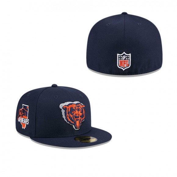Chicago Bears Navy 2024 NFL Draft 59FIFTY Fitted Hat