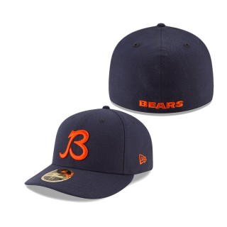 Men's Chicago Bears Navy Omaha Low Profile 59FIFTY Hat - B