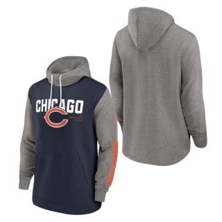 Chicago Bears Nike Navy Fashion Color Block Pullover Hoodie
