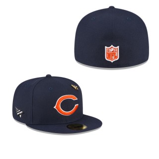 Chicago Bears x Paper Planes Navy Fitted Hat