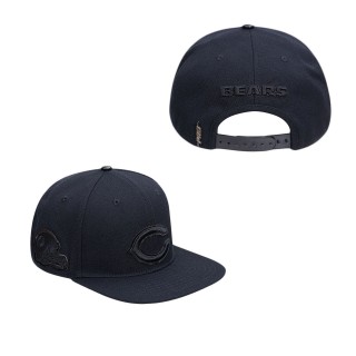 Men's Chicago Bears Pro Standard Triple Black Snapback Hat
