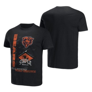 Men's Chicago Bears NFL x Staple Black World Renowned T-Shirt