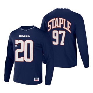 Men's Chicago Bears NFL x Staple Navy Core Team Long Sleeve T-Shirt