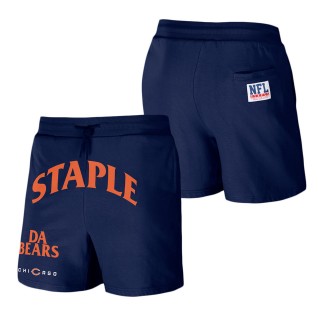 Men's Chicago Bears NFL x Staple Navy Throwback Vintage Wash Fleece Shorts