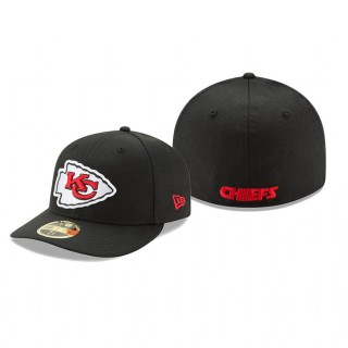 Kansas City Chiefs Black Omaha Low Profile 59FIFTY Structured Hat