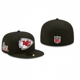 Kansas City Chiefs Black Super Bowl LIV Red Undervisor 59FIFTY Hat