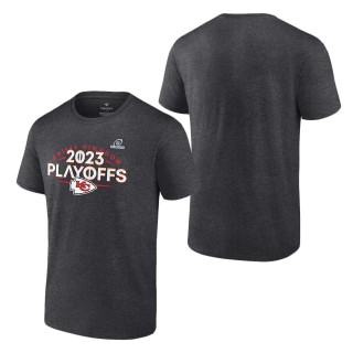 Kansas City Chiefs Charcoal 2023 NFL Playoffs T-Shirt