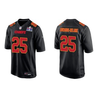 Chiefs Clyde Edwards-Helaire Black Super Bowl LVIII Carbon Fashion Game Jersey