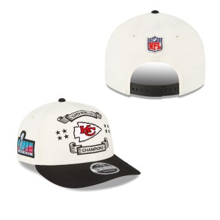 Men's Kansas City Chiefs Cream Super Bowl LVII Champions Locker Room 9FIFTY Low Profile Snapback Hat