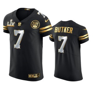 Harrison Butker Chiefs Black Super Bowl LV Golden Elite Jersey
