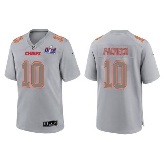 Chiefs Isiah Pacheco Gray Super Bowl LVIII Atmosphere Fashion Game Jersey