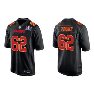 Chiefs Joe Thuney Black Super Bowl LVIII Carbon Fashion Game Jersey