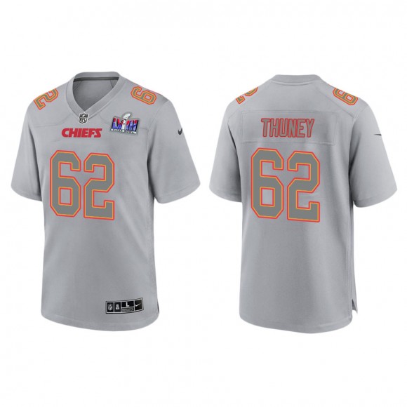 Chiefs Joe Thuney Gray Super Bowl LVIII Atmosphere Fashion Game Jersey