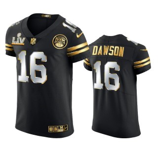 Len Dawson Chiefs Black Super Bowl LV Golden Elite Jersey