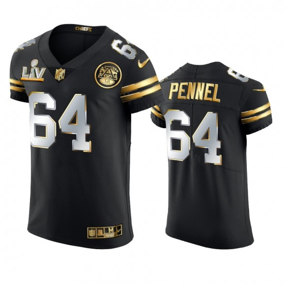 Mike Pennel Chiefs Black Super Bowl LV Golden Elite Jersey