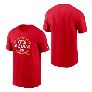 Kansas City Chiefs Red 2023 AFC West Division Champions Locker Room Trophy T-Shirt