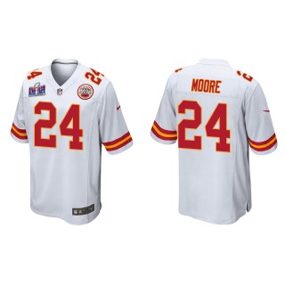 Chiefs Skyy Moore White Super Bowl LVIII Game Jersey