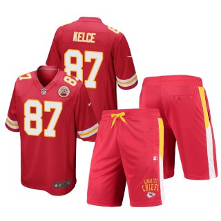 Kansas City Chiefs Travis Kelce Red Game Shorts Jersey
