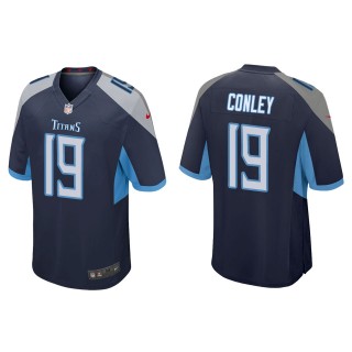 Men's Tennessee Titans Chris Conley Navy Game Jersey