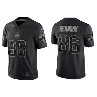 Chris Herndon New Orleans Saints Black Reflective Limited Jersey