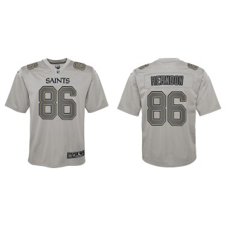 Chris Herndon Youth New Orleans Saints Gray Atmosphere Game Jersey