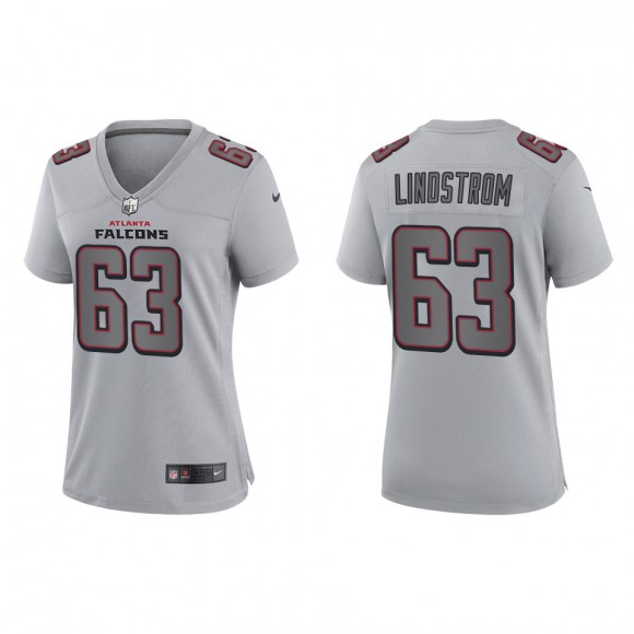 Chris Lindstrom Women's Atlanta Falcons Gray Atmosphere Fashion Game Jersey