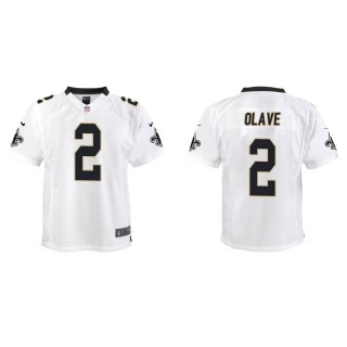 Youth Chris Olave Saints White Game Jersey