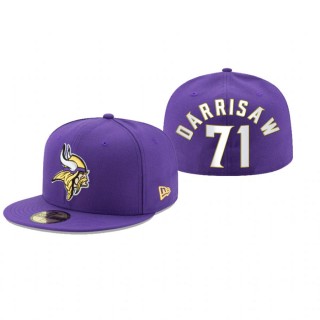 Minnesota Vikings Christian Darrisaw Purple Omaha 59FIFTY Fitted Hat