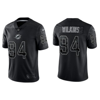 Christian Wilkins Miami Dolphins Black Reflective Limited Jersey