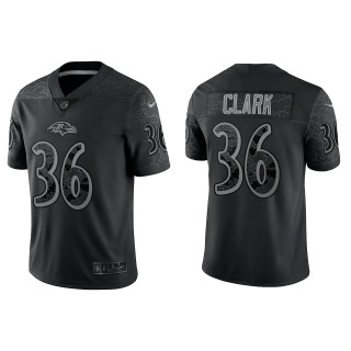 Chuck Clark Baltimore Ravens Black Reflective Limited Jersey