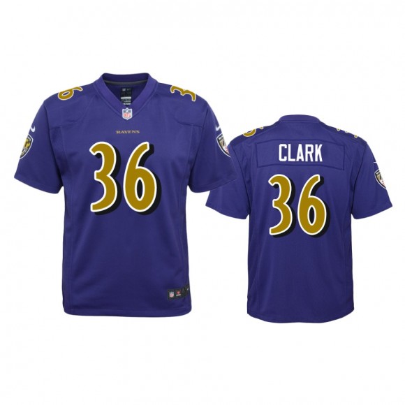 Baltimore Ravens Chuck Clark Purple Color Rush Game Jersey