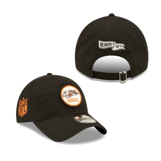 Men's Cincinnati Bengals Black 2022 Sideline 9TWENTY Historic Adjustable Hat