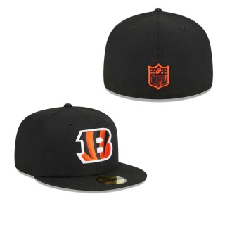 Cincinnati Bengals Black Main Fitted Hat