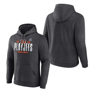 Men's Cincinnati Bengals Charcoal 2022 NFL Playoffs Our Time Pullover Hoodie