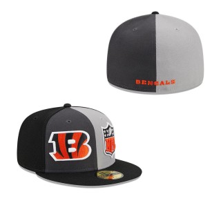 Cincinnati Bengals Gray Black 2023 Sideline 59FIFTY Fitted Hat