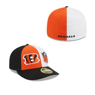 Cincinnati Bengals Orange Black 2023 Sideline Low Profile 59FIFTY Fitted Hat