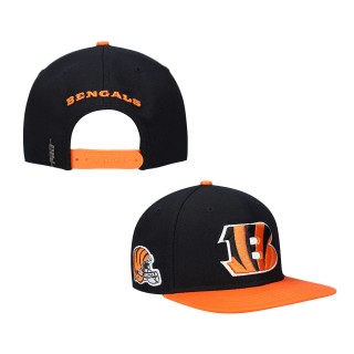 Men's Cincinnati Bengals Pro Standard Black Orange 2Tone Snapback Hat