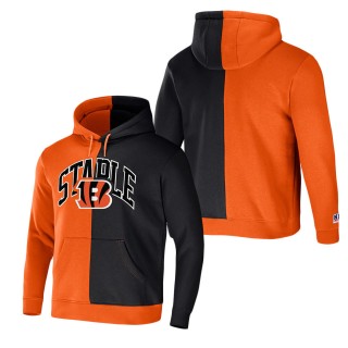 Men's Cincinnati Bengals NFL x Staple Orange Split Logo Pullover Hoodie