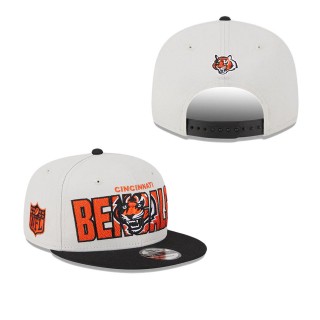 Men's Cincinnati Bengals Stone Black 2023 NFL Draft 9FIFTY Snapback Adjustable Hat