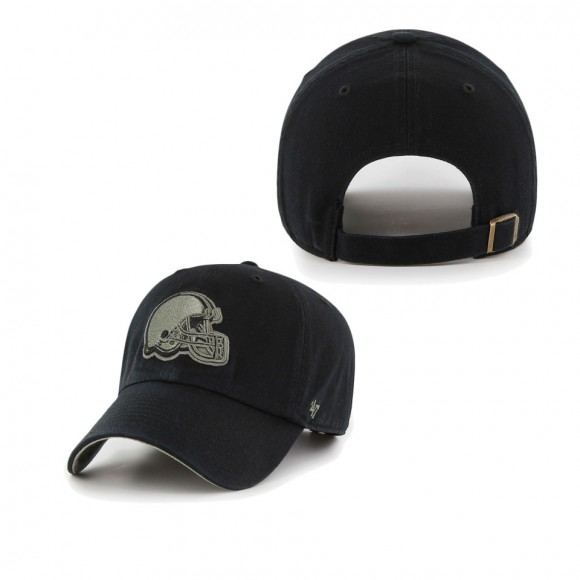 Men's Cleveland Browns Black Ballpark Clean Up Adjustable Hat